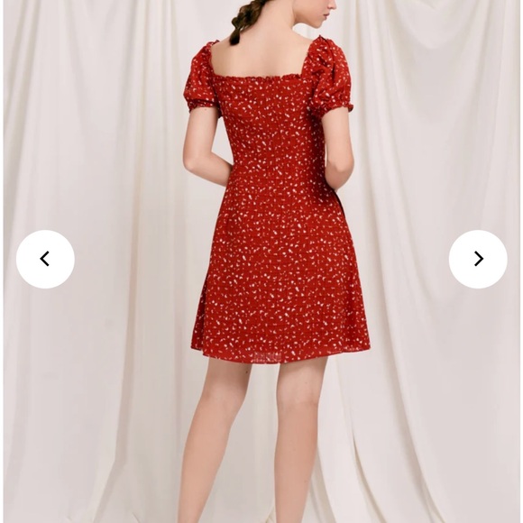 Petite Studio Red Maisy Dress - Picture 3 of 5